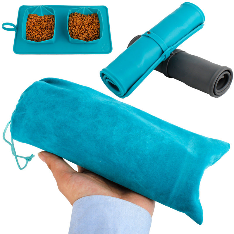 Portable Dual Bowl Pet Set