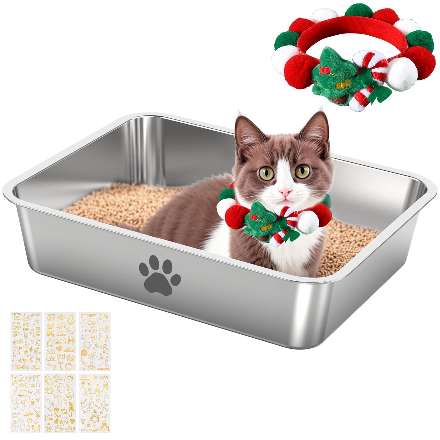 Sturdy Metal Kitty Litter Tray