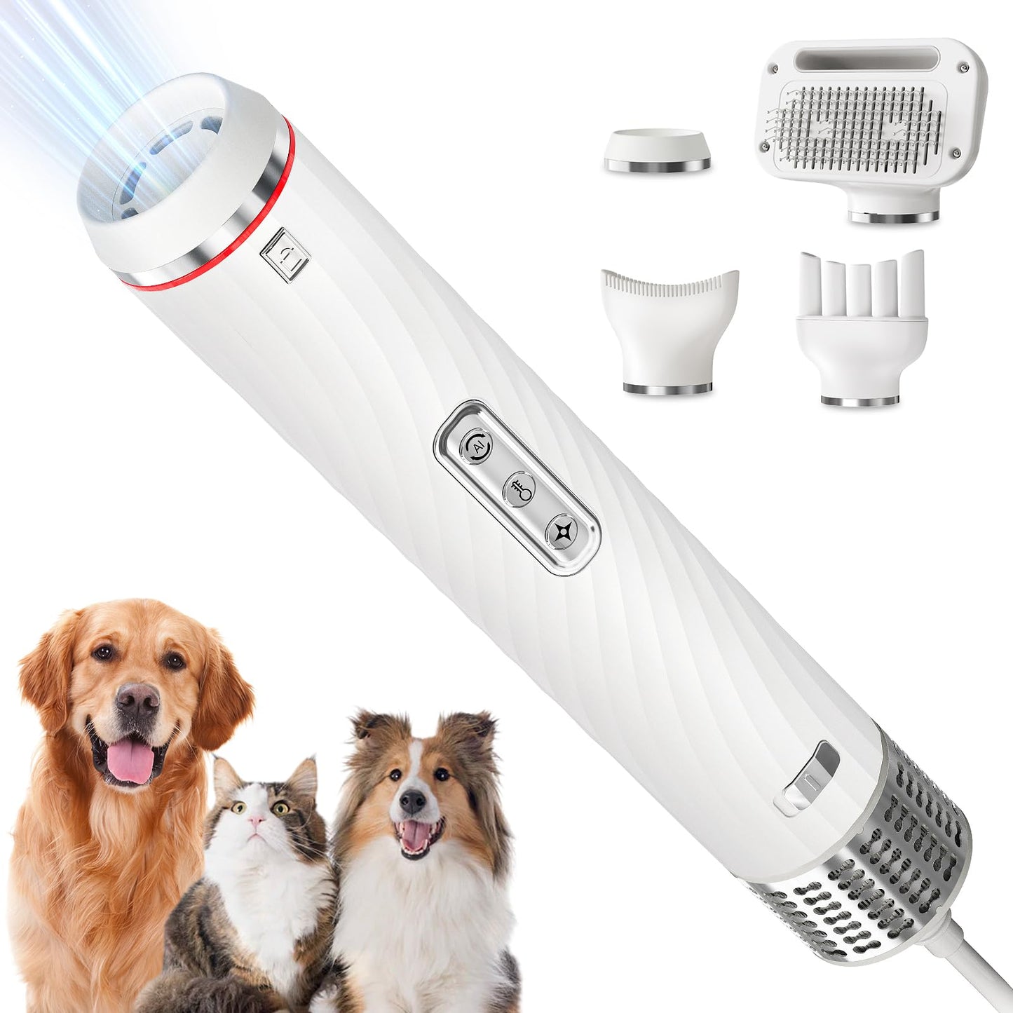 Discala Pet Blow Dryer Kit with Slicker Brush for Homes