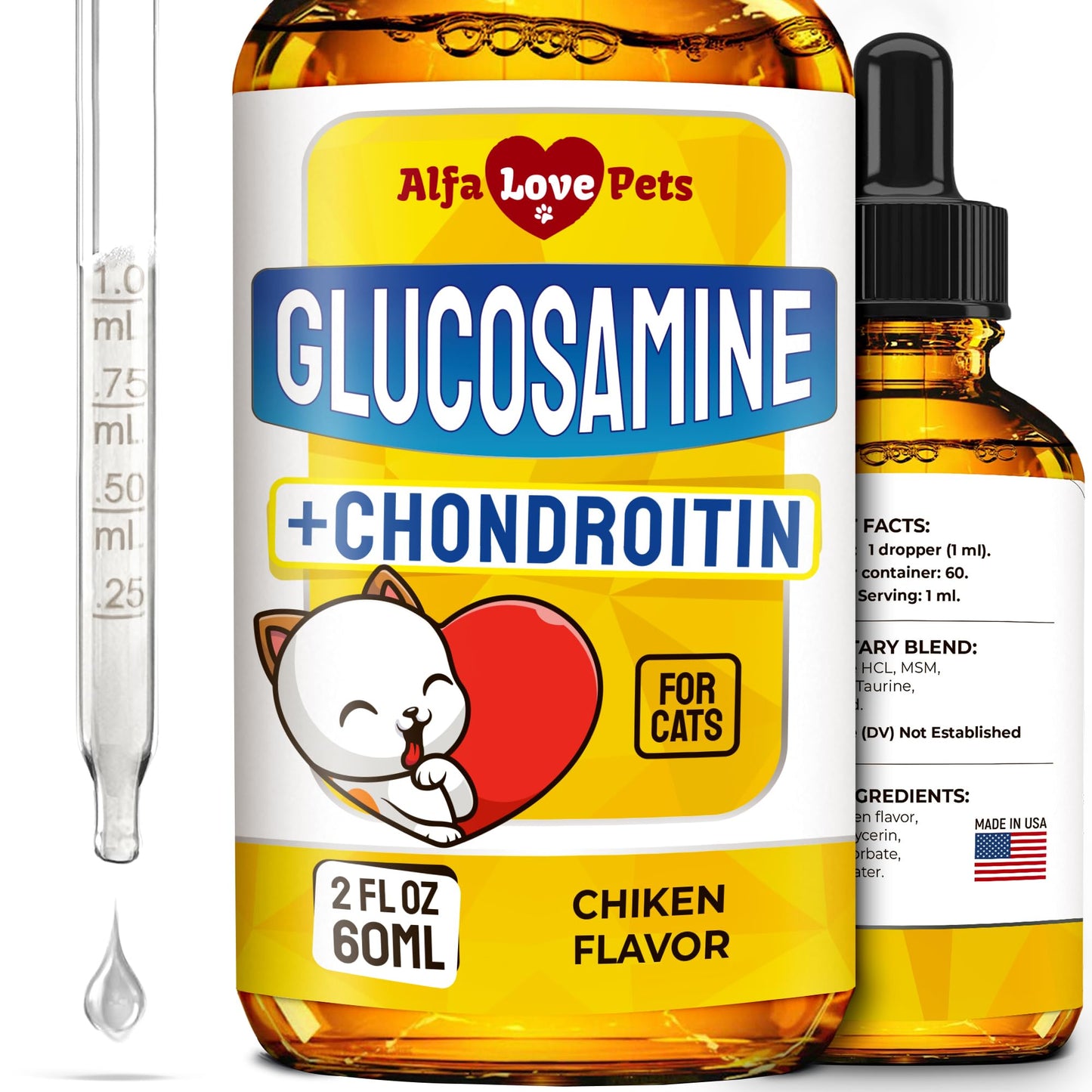 Feline Flex Glucosamine Liquid - Hip & Joint Care, 2 Oz