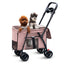 Pet Travel Stroller for Cats & Dogs - Folding Carriage, Pink