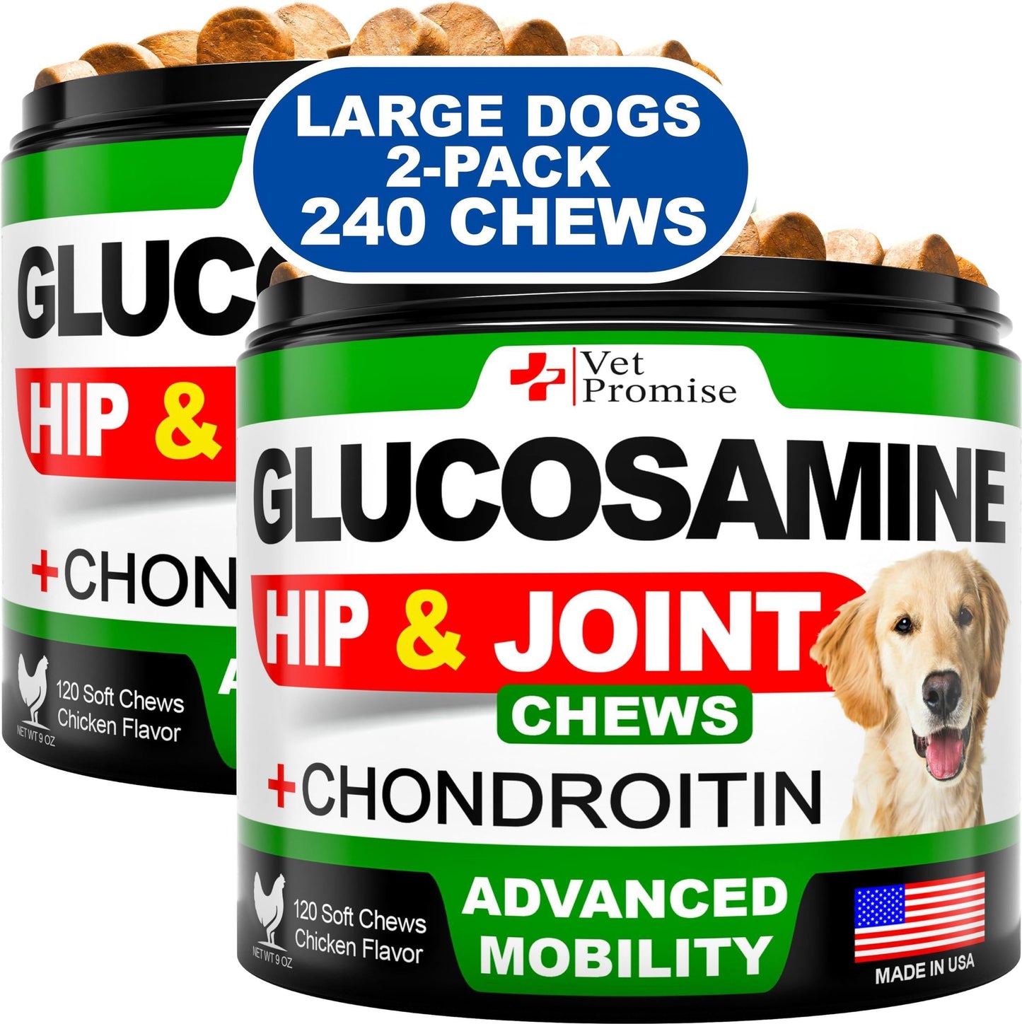 Canine Hip & Joint Health Dual Pack with Glucosamine 240 Chews