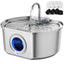 Deluxe Stainless Cat Drinking Fountain: 3.2L Capacity with Water Level Indicator