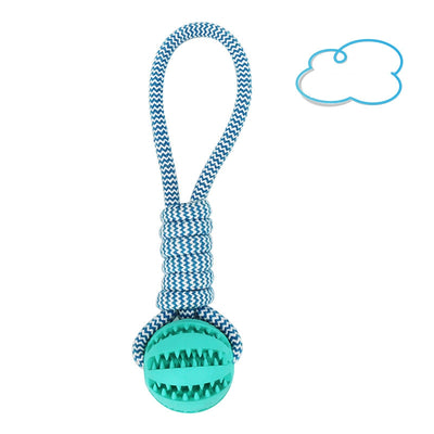 Interactive Rubber Dog Toys with Treats and Ropes