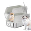 Dual Stainless Steel Cat Litter Boxes XL