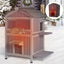 Cat House for Outdoor Cats with Insulated Liner for Winter Waterproof Feral Kitty Shelter2 Layer