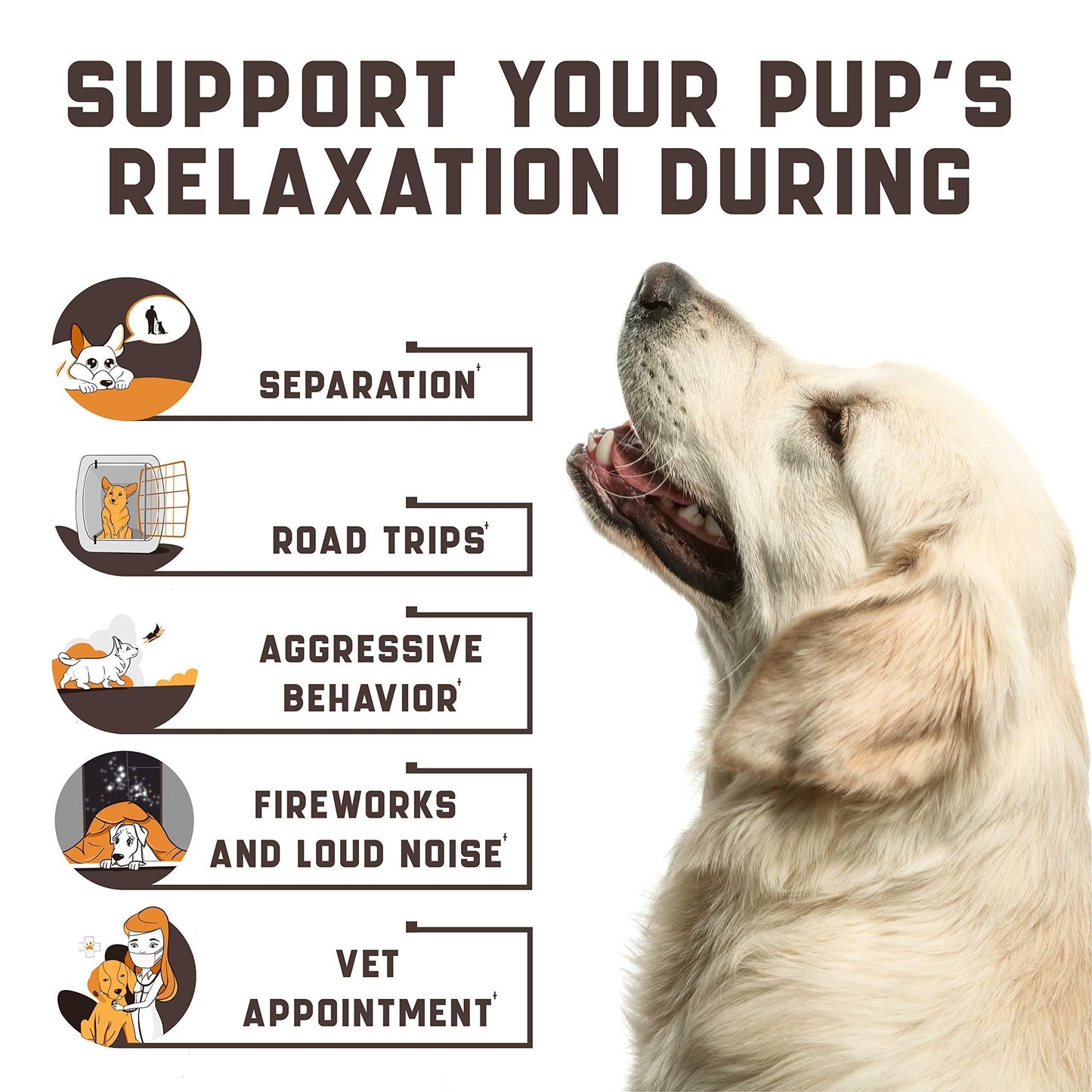 Soothing Hemp & Valerian Dog Chews - Peanut Butter Flavor