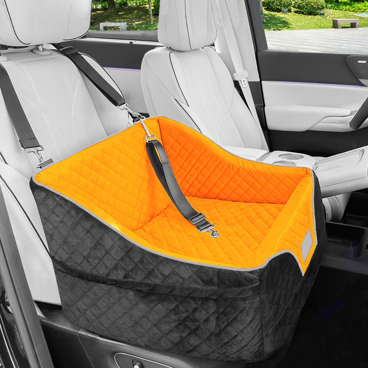 PuppyVue Travel Boost Seat with Storage - Orange