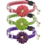 ZEEMIAS Breakaway Cat Collars with Bell - 3 Pack Flower Bling Cute Cat Collars for Girl Boy Cats - Adjustable Soft Velvet Cat Collar Accessories for Kitten Adult Cats Puppy