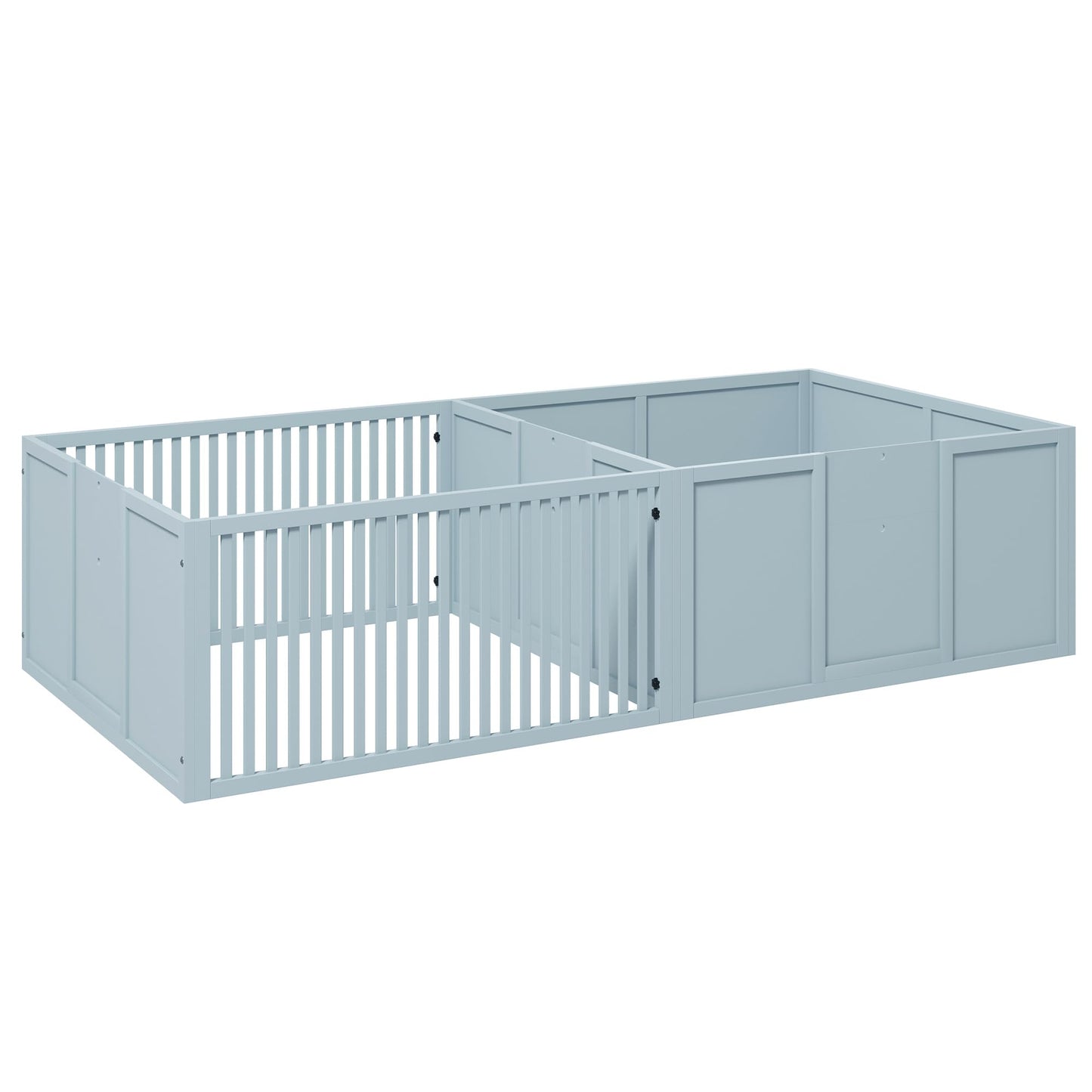 PawHut Comfort Whelping Box 81"x39" Dual-Chamber Dog Nursery