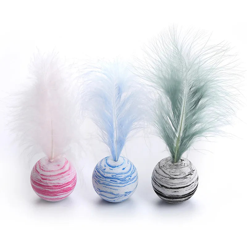 Cosmic Feather Play Ball for Cats