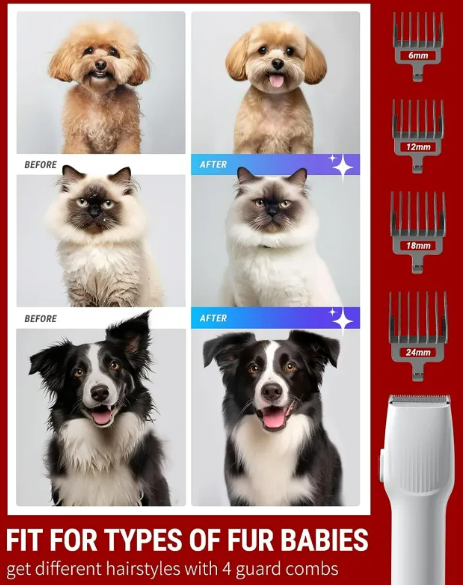 Quiet Pet Vacuum and Trimming Set