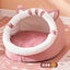 Winter-Ready Semi-Enclosed Cat Bed for All Seasons
