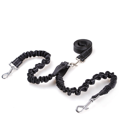 Double Headed Retractable Dog Leash with Pull Rope