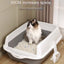 Large Semi-Enclosed Cat Litter Box with Removable Parts