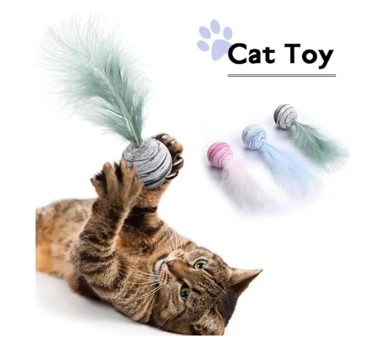 Cosmic Feather Play Ball for Cats