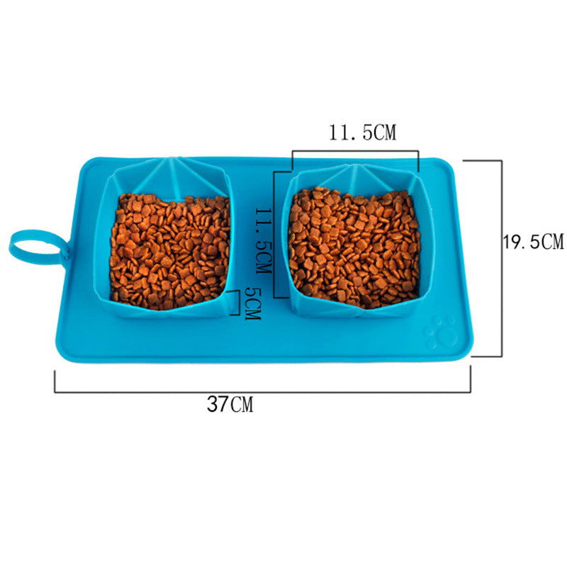 Portable Dual Bowl Pet Set