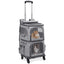 HOVONO Dual-Compartment Rolling Pet Carrier